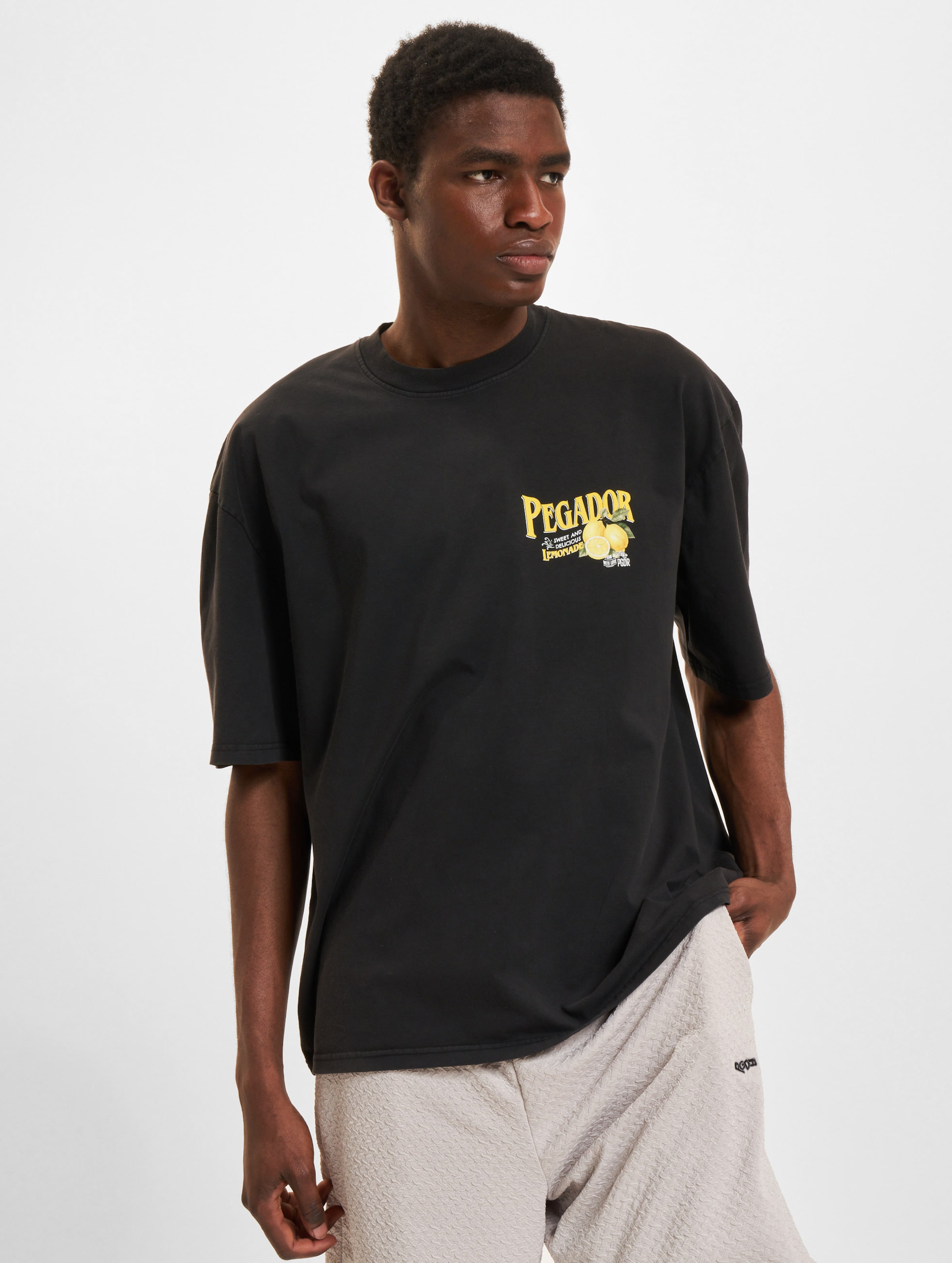 PEGADOR Pegador Fuller Oversized T-Shirt Männer,Unisex op kleur zwart, Maat S