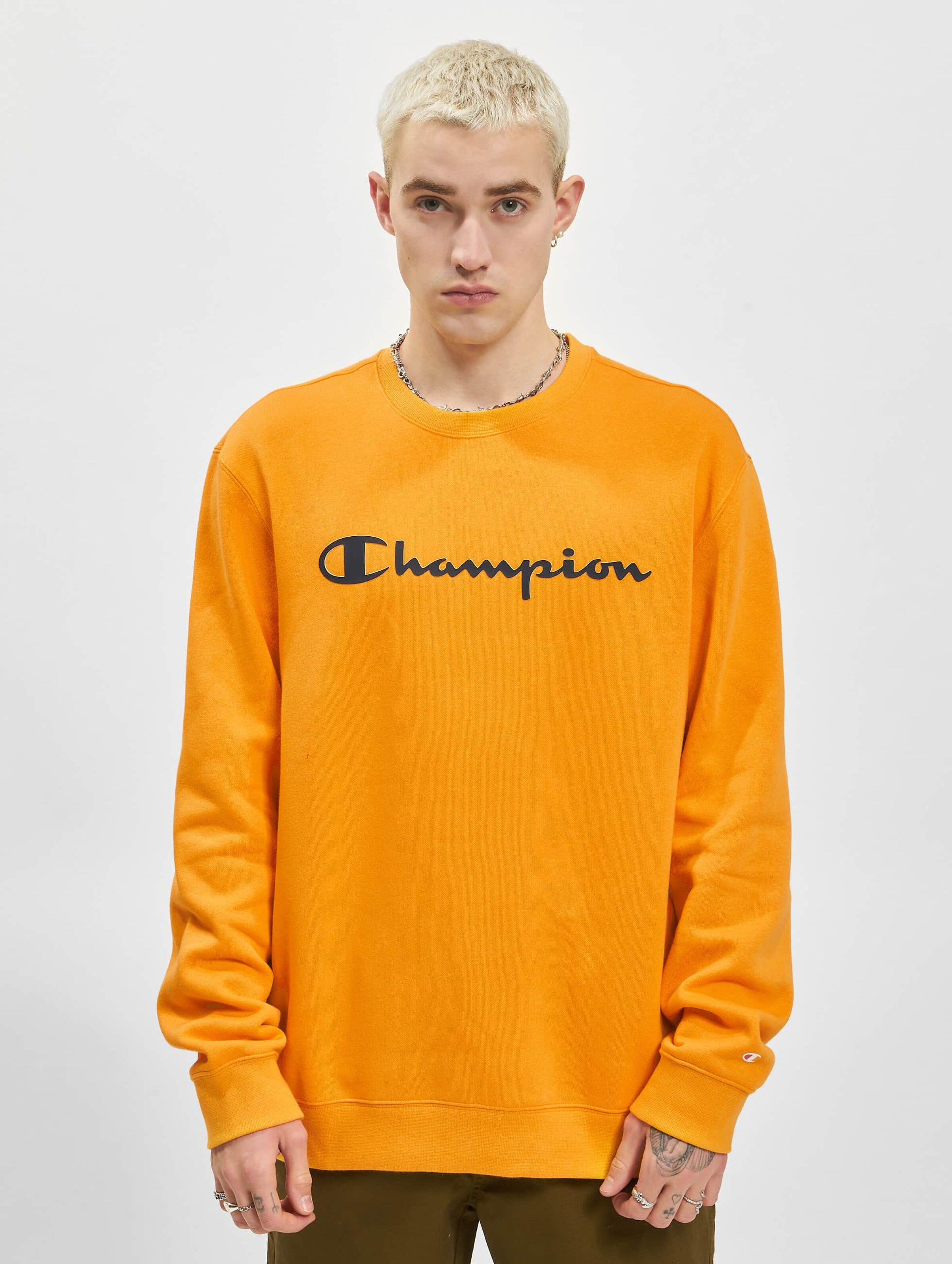 Champion crew neck yellow best sale