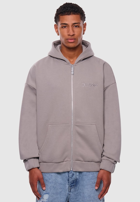 HEAVY OVERSIZE EMBO ZIPPER HOODIE-0