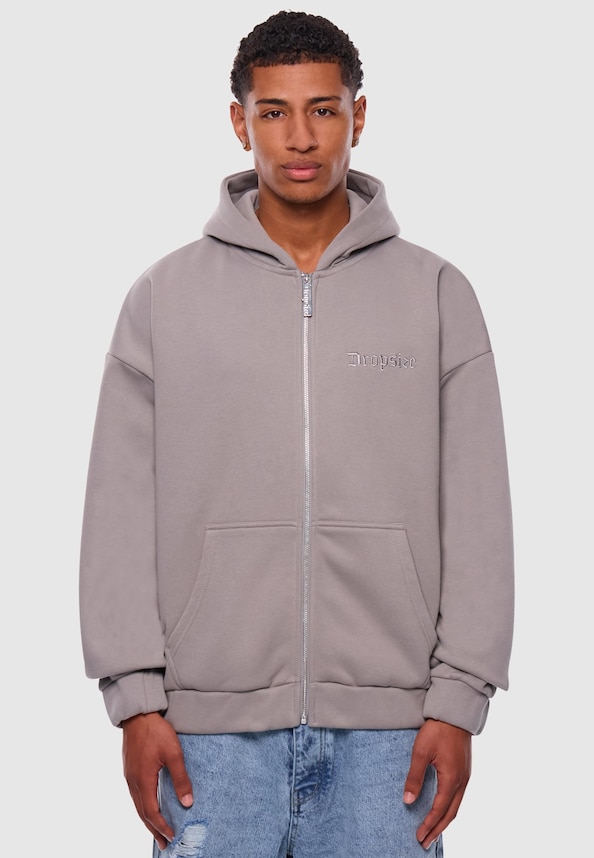 HEAVY OVERSIZE EMBO ZIPPER HOODIE-0