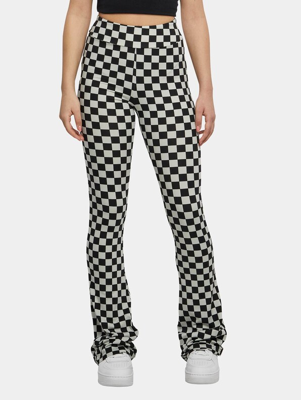 Urban Classics Checked Boot Cut Legging-0