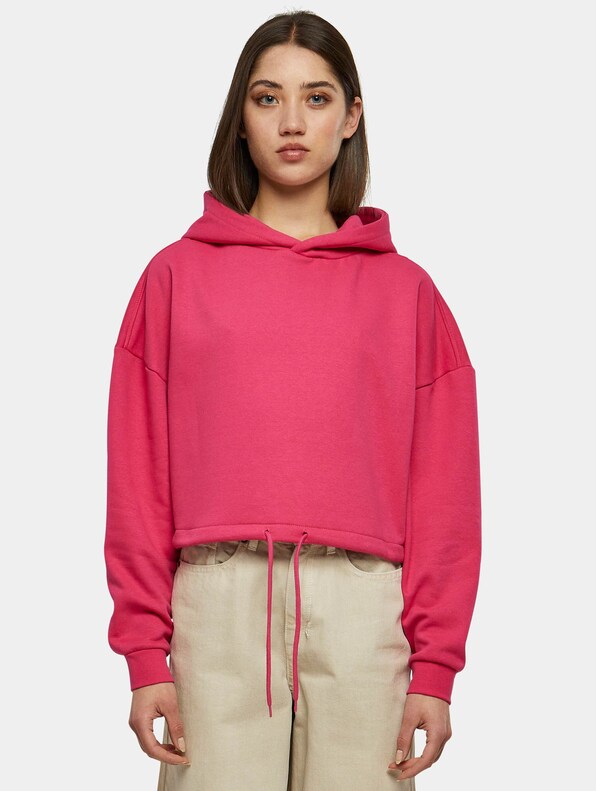 Ladies Cropped Oversized Hoodie-2