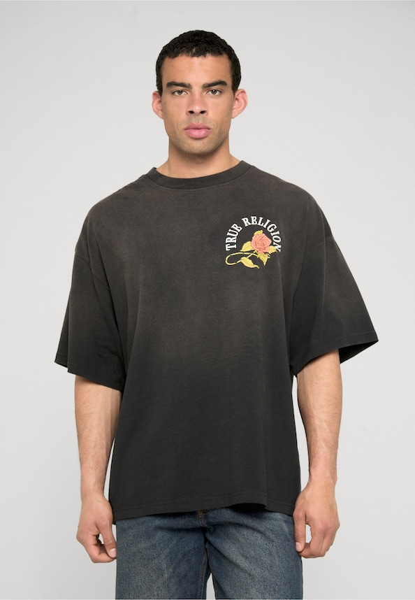 FLORAL SNAKE OVERSIZED TEE-0