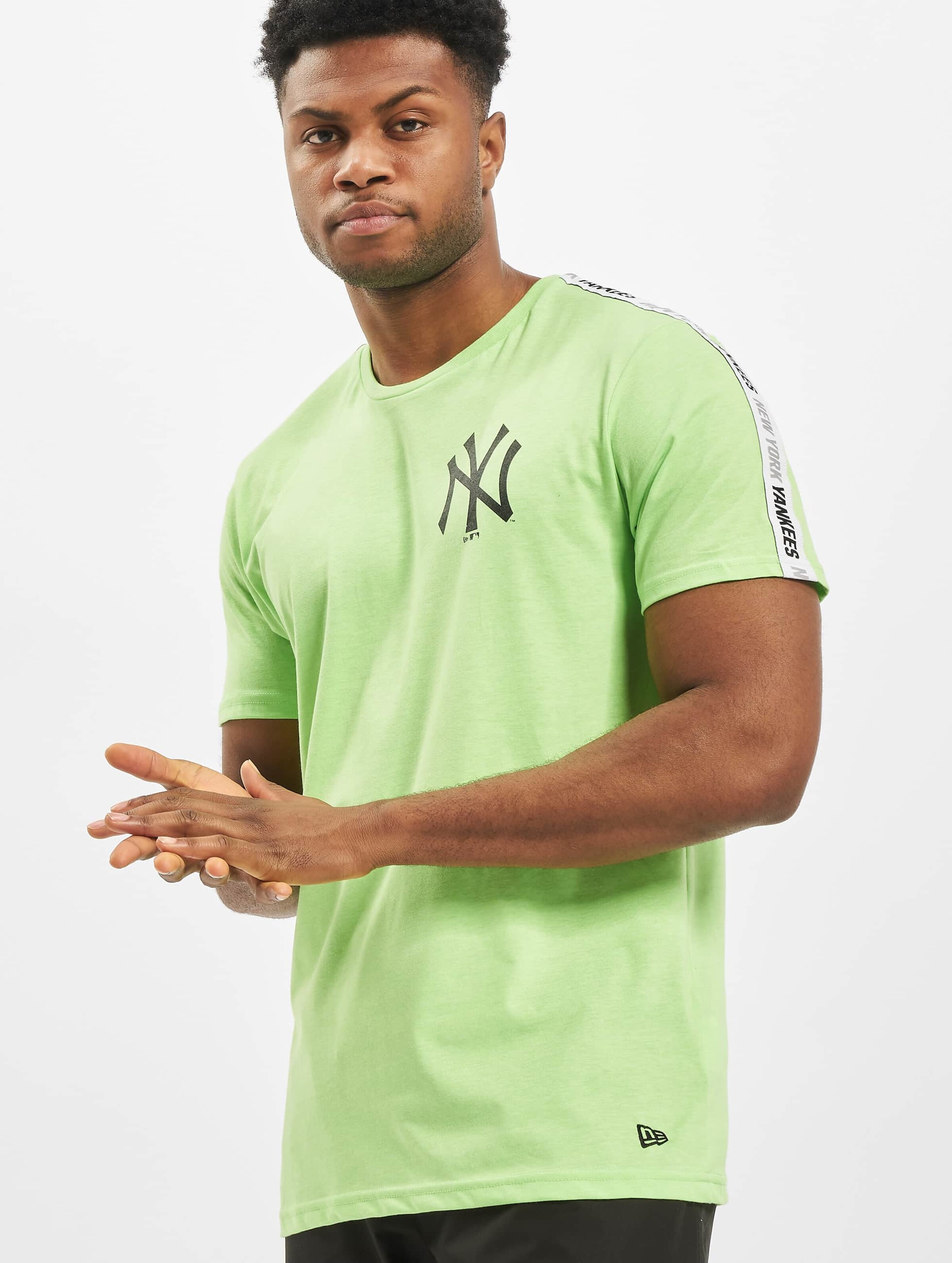 New Era MLB Sleeve Taping NY T-Shirt Mannen op kleur groen, Maat L