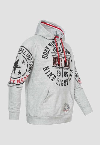 Rusty Neal Herren Hoodie Logo Print