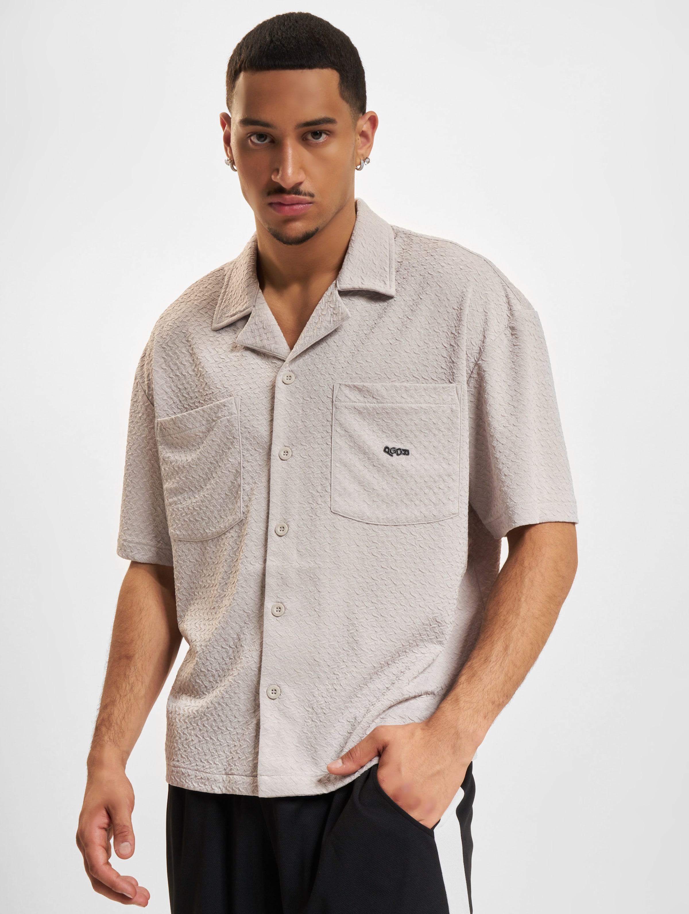 PEGADOR Wyton Structured Summer Shirt Männer,Unisex op kleur beige, Maat M