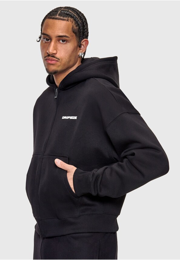 LOOSE BOMBER ZIP HOODIE-2