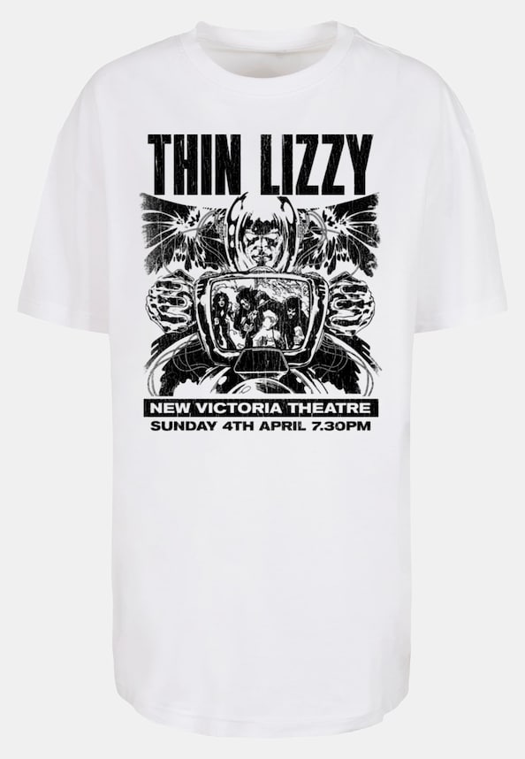 Ladies Thin Lizzy - New Victoria Theatre Oversized Boyfriend Tee-4