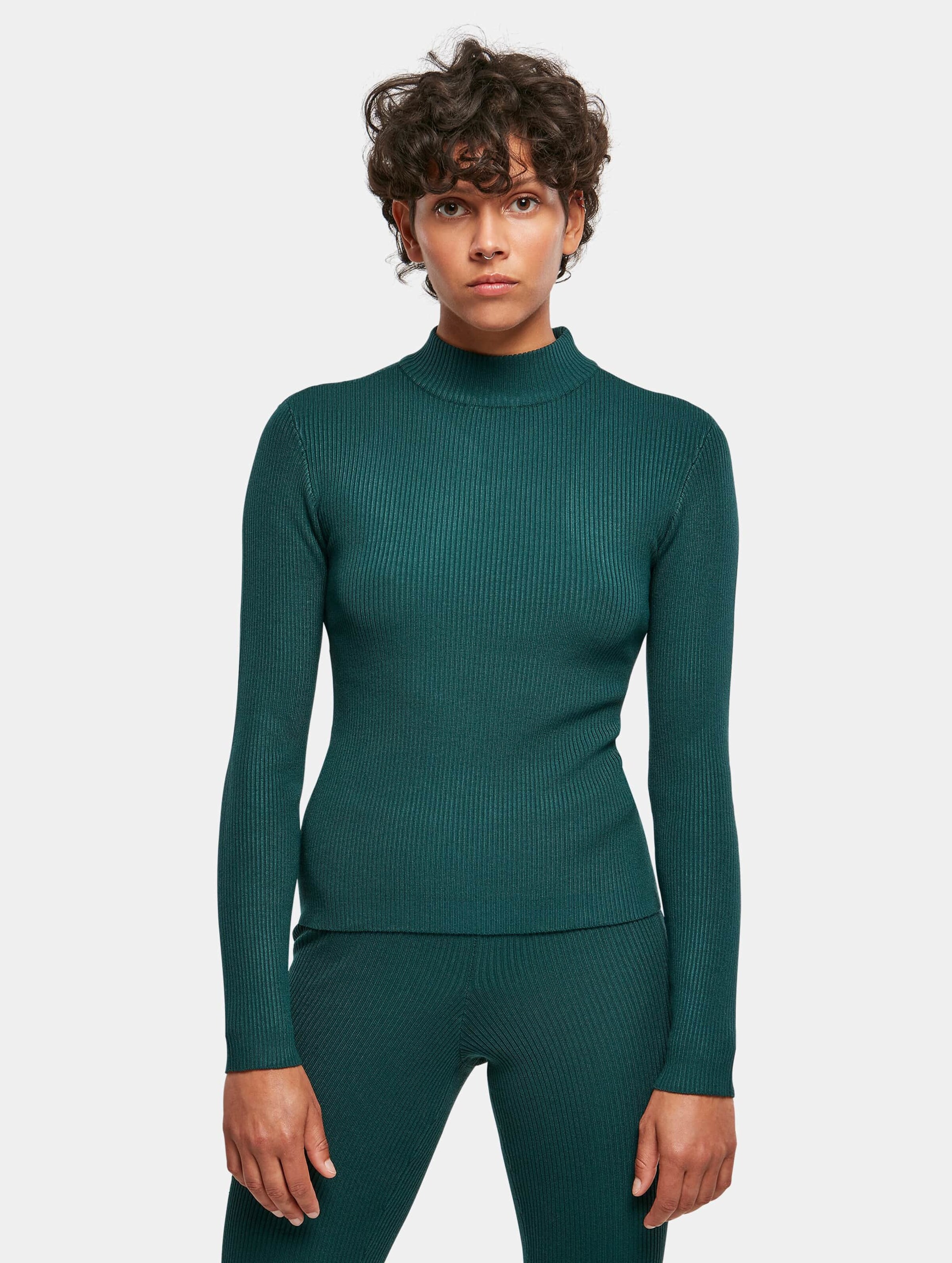 Urban Classics Donna Cut-Out Turtleneck Longsleeve Nero - M