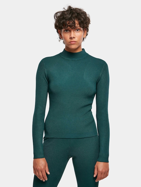 Ladies Rib Knit Turtelneck-0