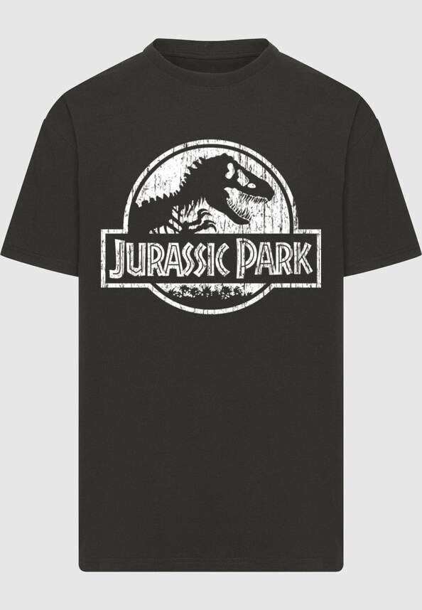 Jurassic Park Distressed Logo Oversize Tee-2
