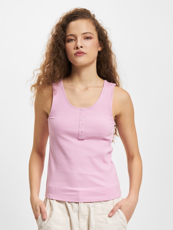Simple Jersey Sleeveless Button-1
