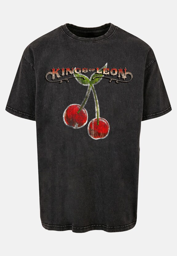 Kings Of Leon - Cherries Acid Washed Oversize Tee-4
