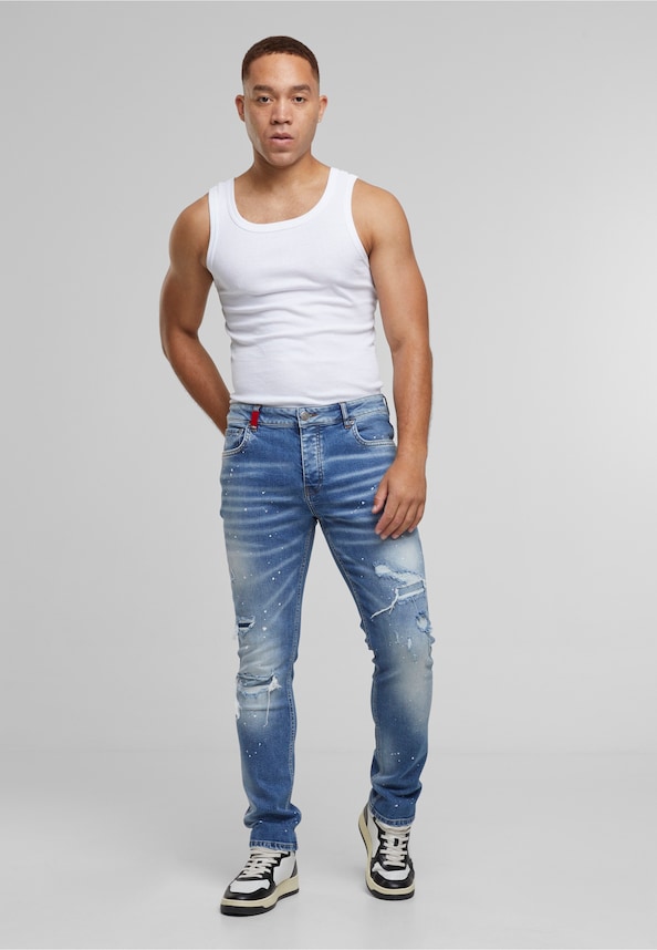 VICTOR RIPPED SLIM FIT JEANS-2