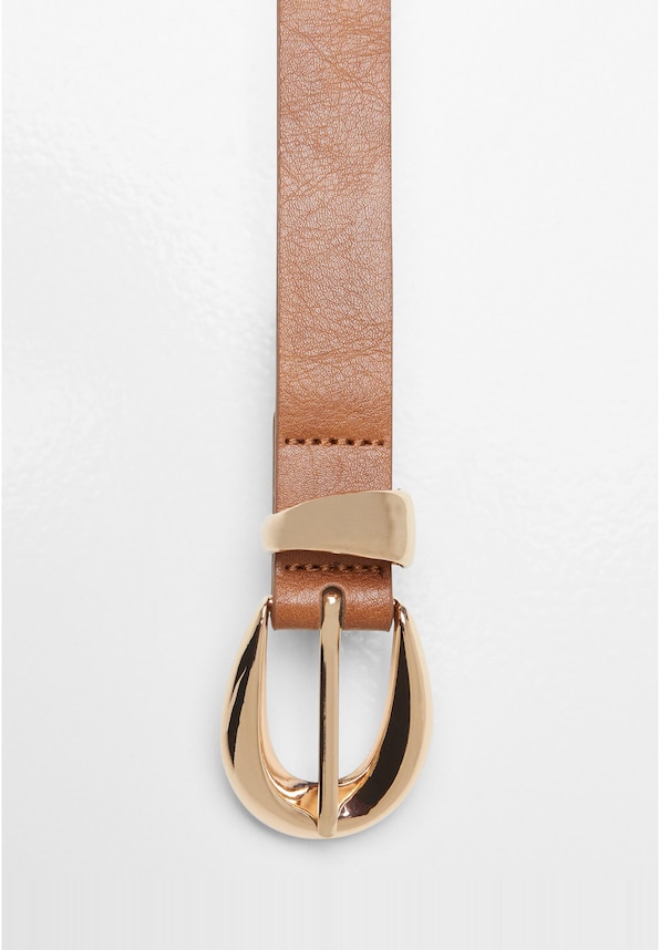 Chunky Buckle Loop Synthetic Leather-1