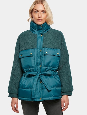Ladies Sherpa Mix Puffer Jacket