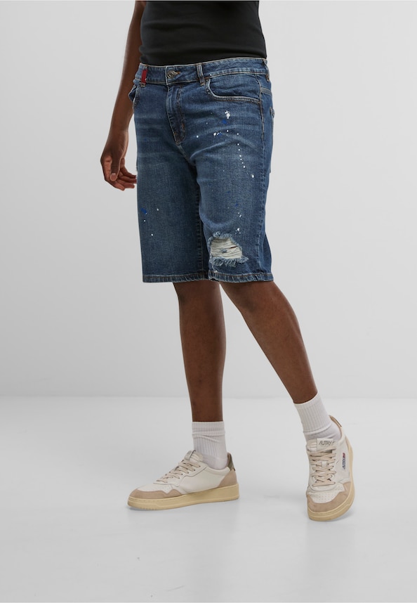 Leonardo Ripped Slim Fit Shorts-0