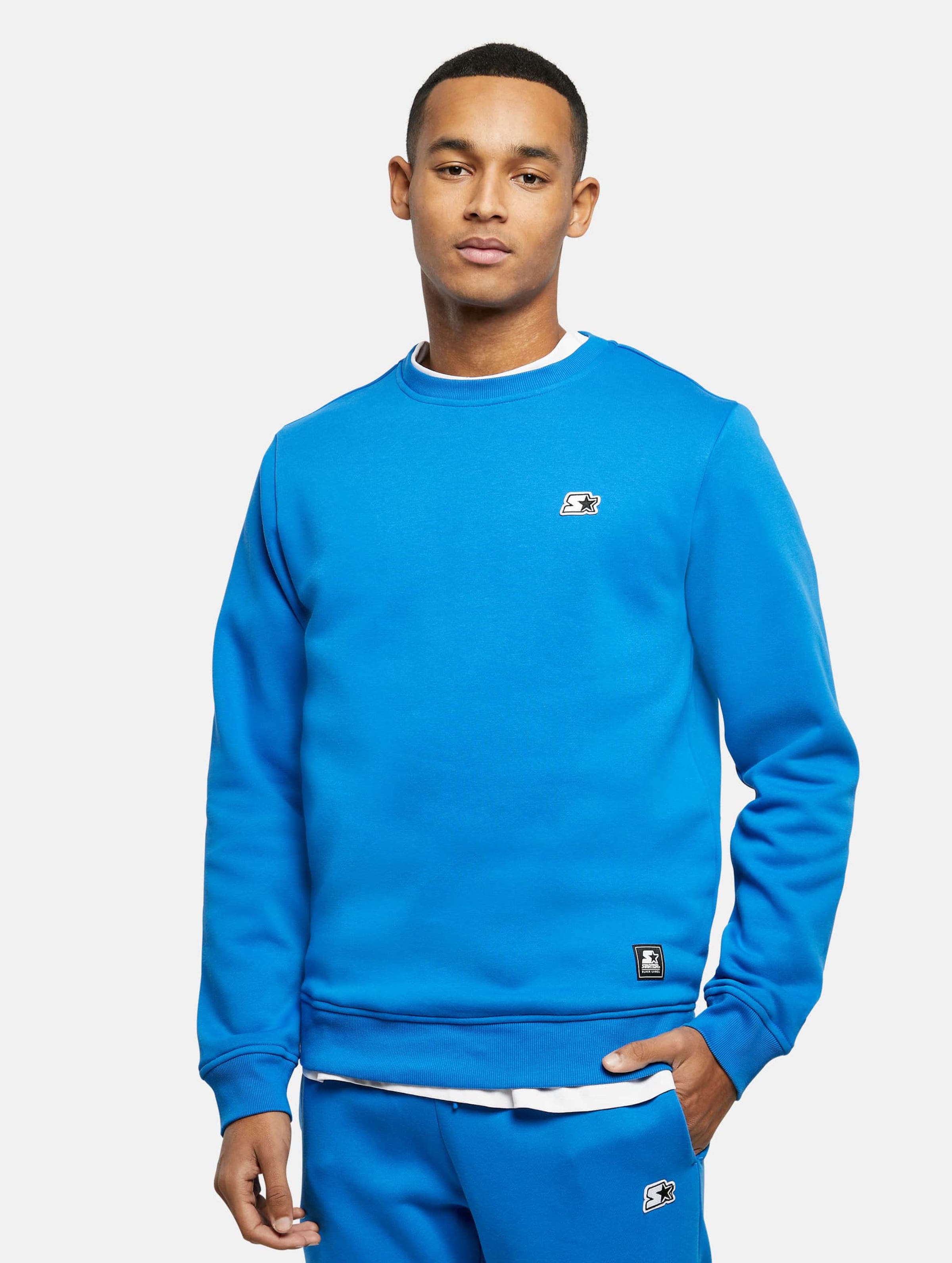 Starter Black Label - Essential Crewneck sweater/trui - S - Blauw