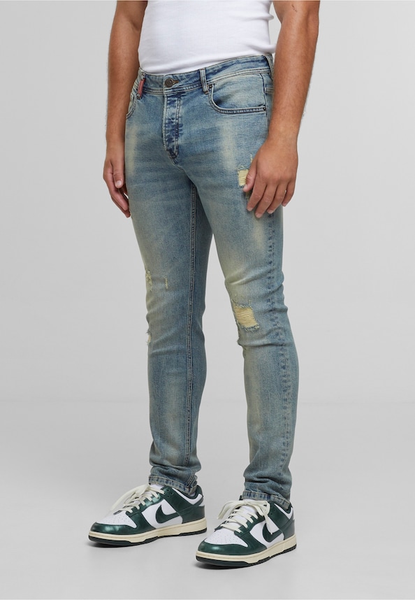 Carlos Destroyed Slim Fit Jeans-3