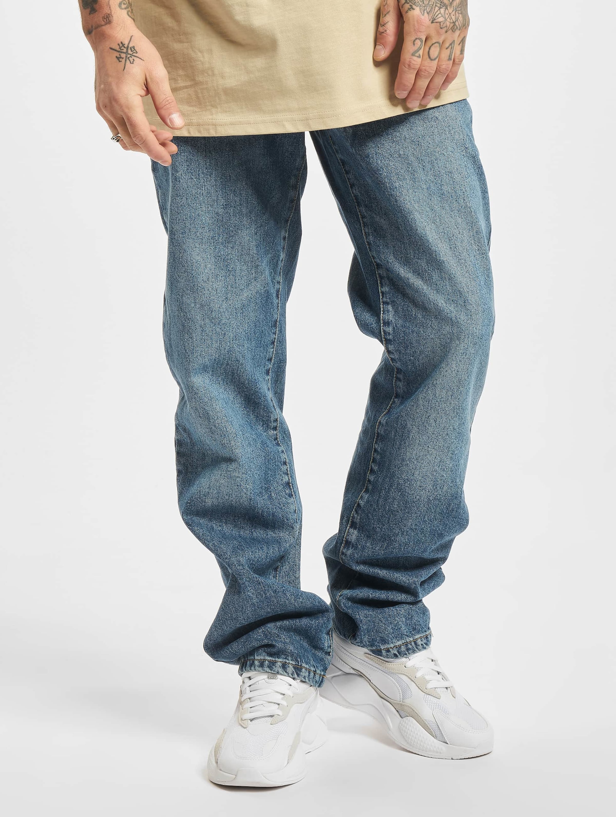 Urban Classics Loose Fit Jeans Mannen op kleur beige, Maat W40_L34