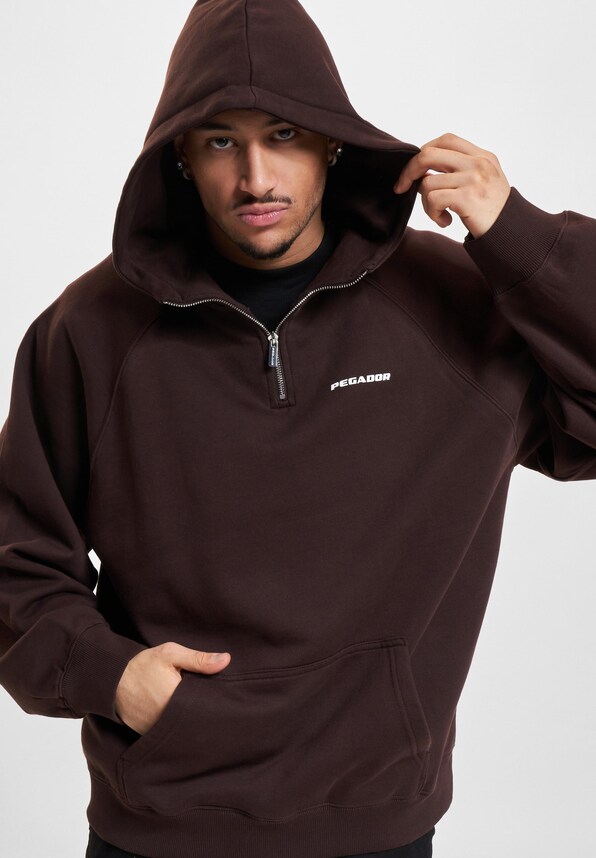 PEGADOR Logo Oversized Halfzip Hoodies-0