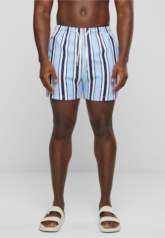 KM-SW013-051-1 Retro Striped Swim Shorts
