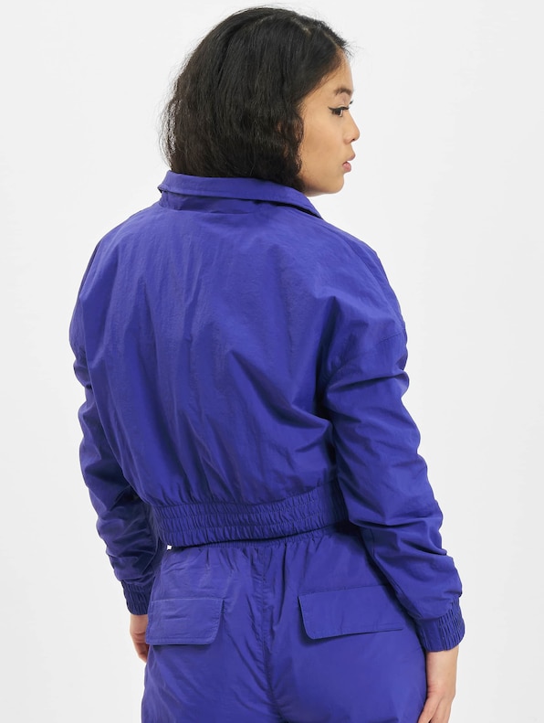 Ladies Cropped Crinkle Nylon Pull Over-1
