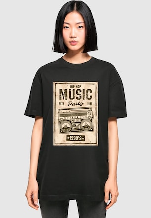 Ladies Retro Boom Oversized Boyfriend Tee