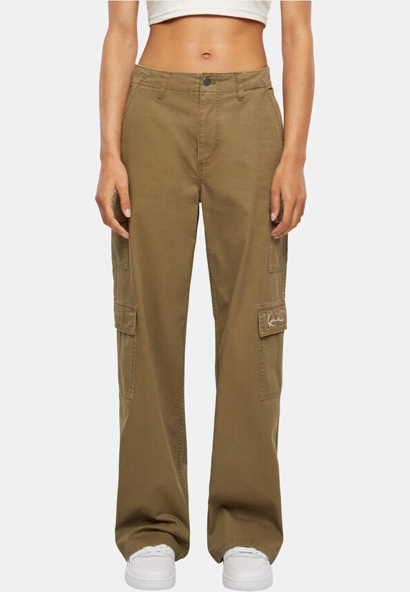 KW241-061-1 Karl Kani Small Signature Washed Cargo Pants-0