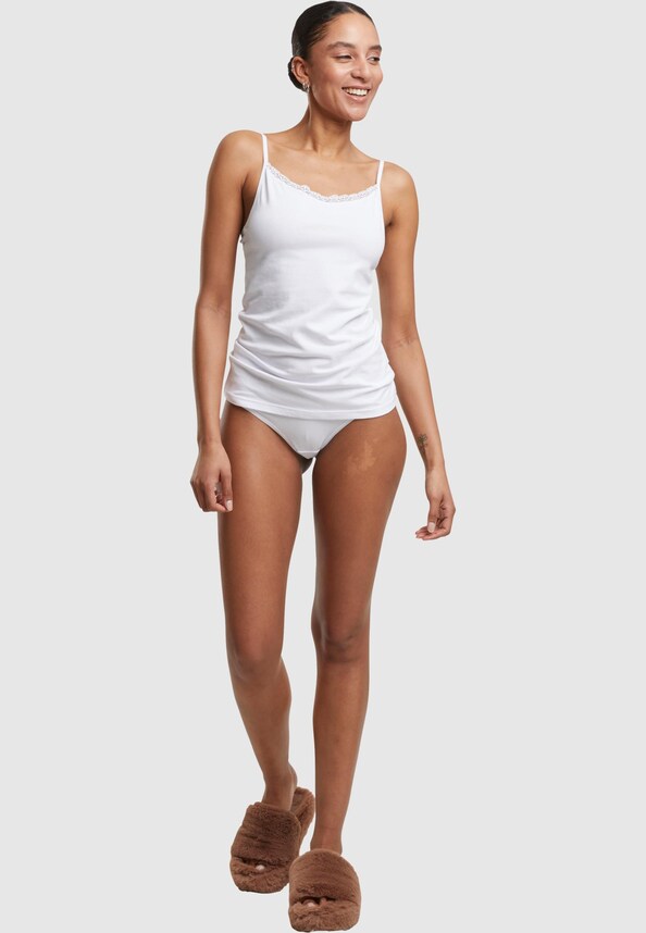 Ladies Basic Tank Top Cotton Lace 2-Pack-4