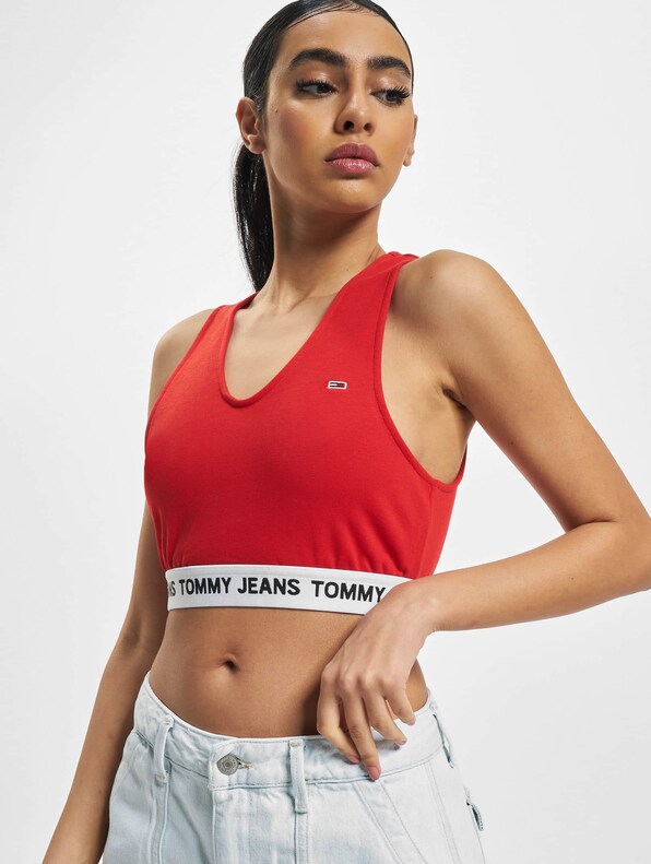 Super V-Logo Waistband Crop-0