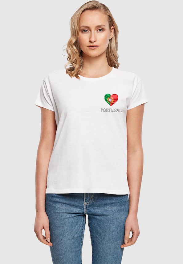 Ladies Merchcode Football - Portugal T-shirt-0