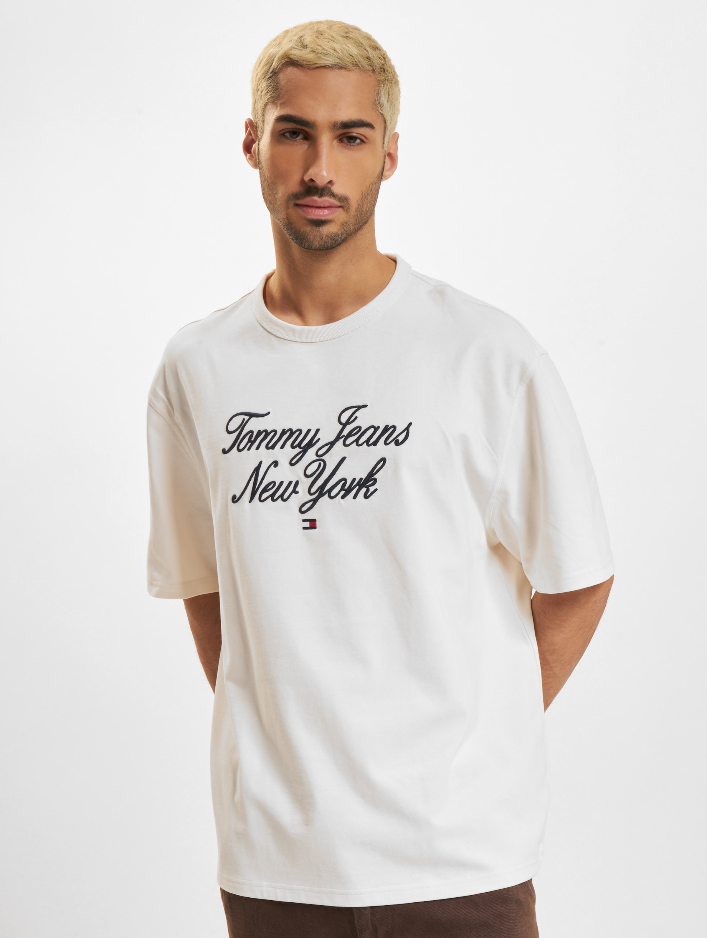 Tommy Jeans Hilfiger Luxe Serife T-Shirt Mannen op kleur wit, Maat S