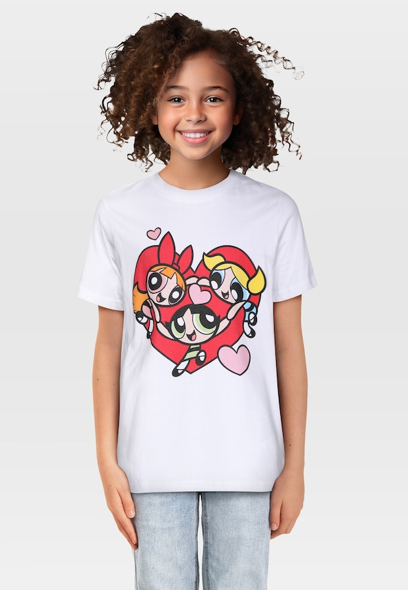 Kids Power Puff Girls Heart Tee-0