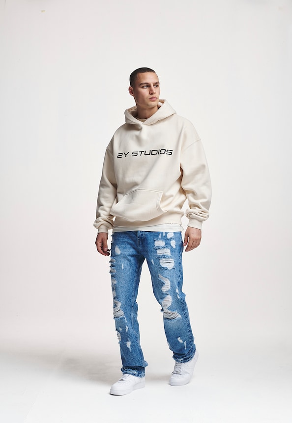 Firio Destroyed Straight Jeans-2