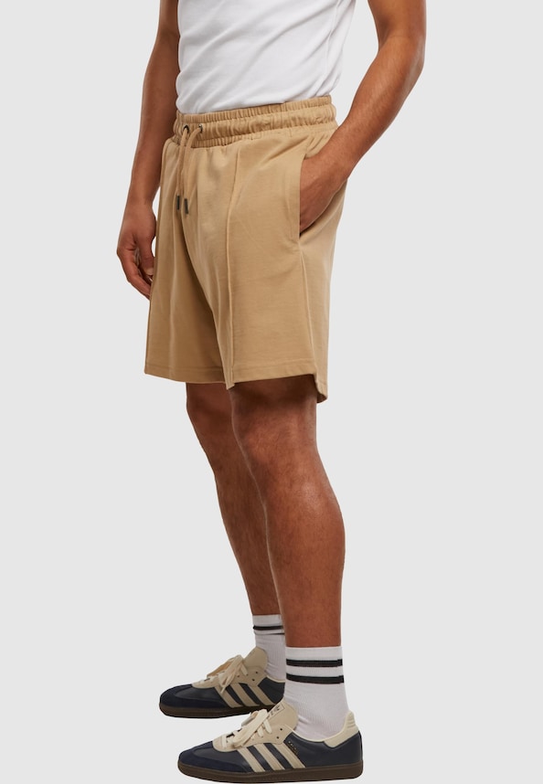 Heavy Jersey Pintuck Track Shorts-2
