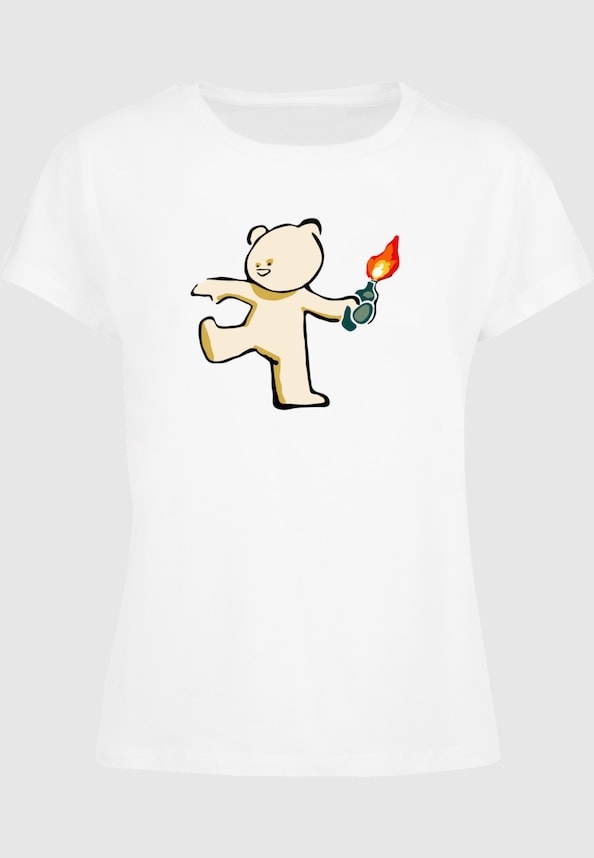 Ladies Brandalised - Molotov Teddy Box Tee-2