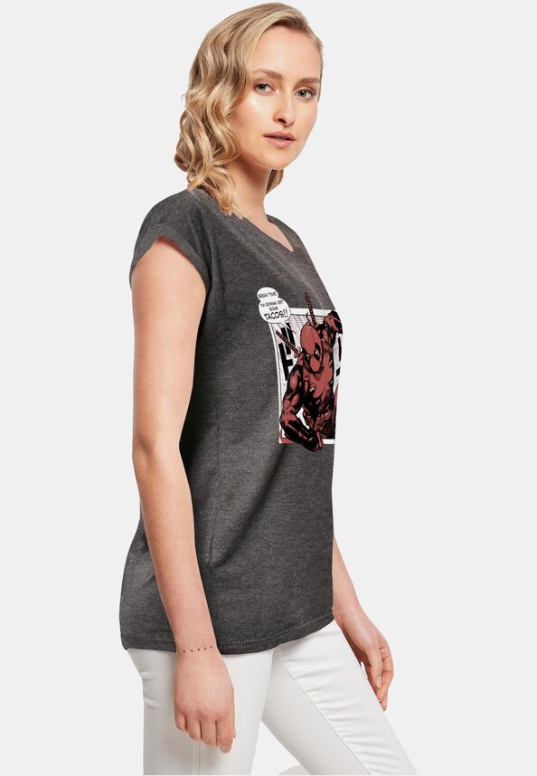 Ladies Deadpool - Tacos Breaktime T-Shirt-3