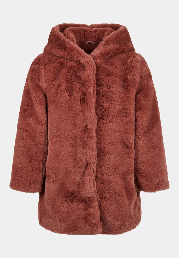Girls Hooded Teddy Coat -1