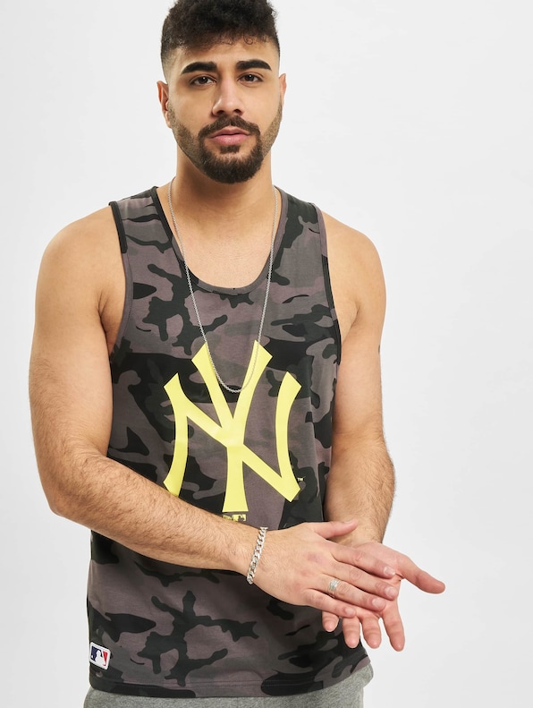 New Era MLB New York Yankees Tank Top Midnite Camo/Neon-0