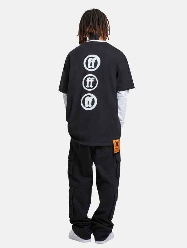 Forgotten Faces Fading Logo Statue Oversize T-Shirts-2