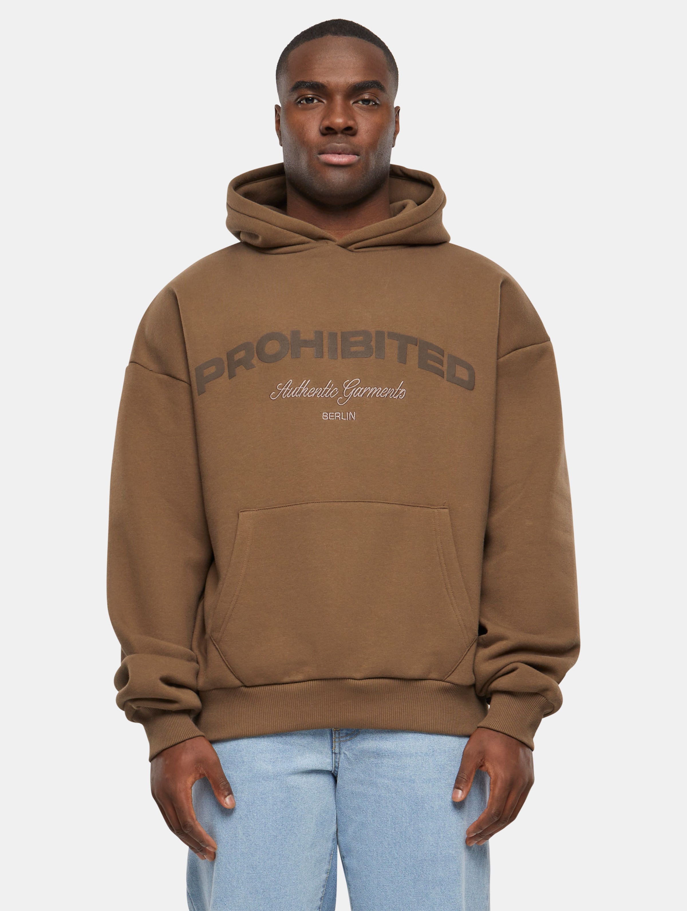 Prohibited Authentic Hoodies Männer,Unisex op kleur bruin, Maat L