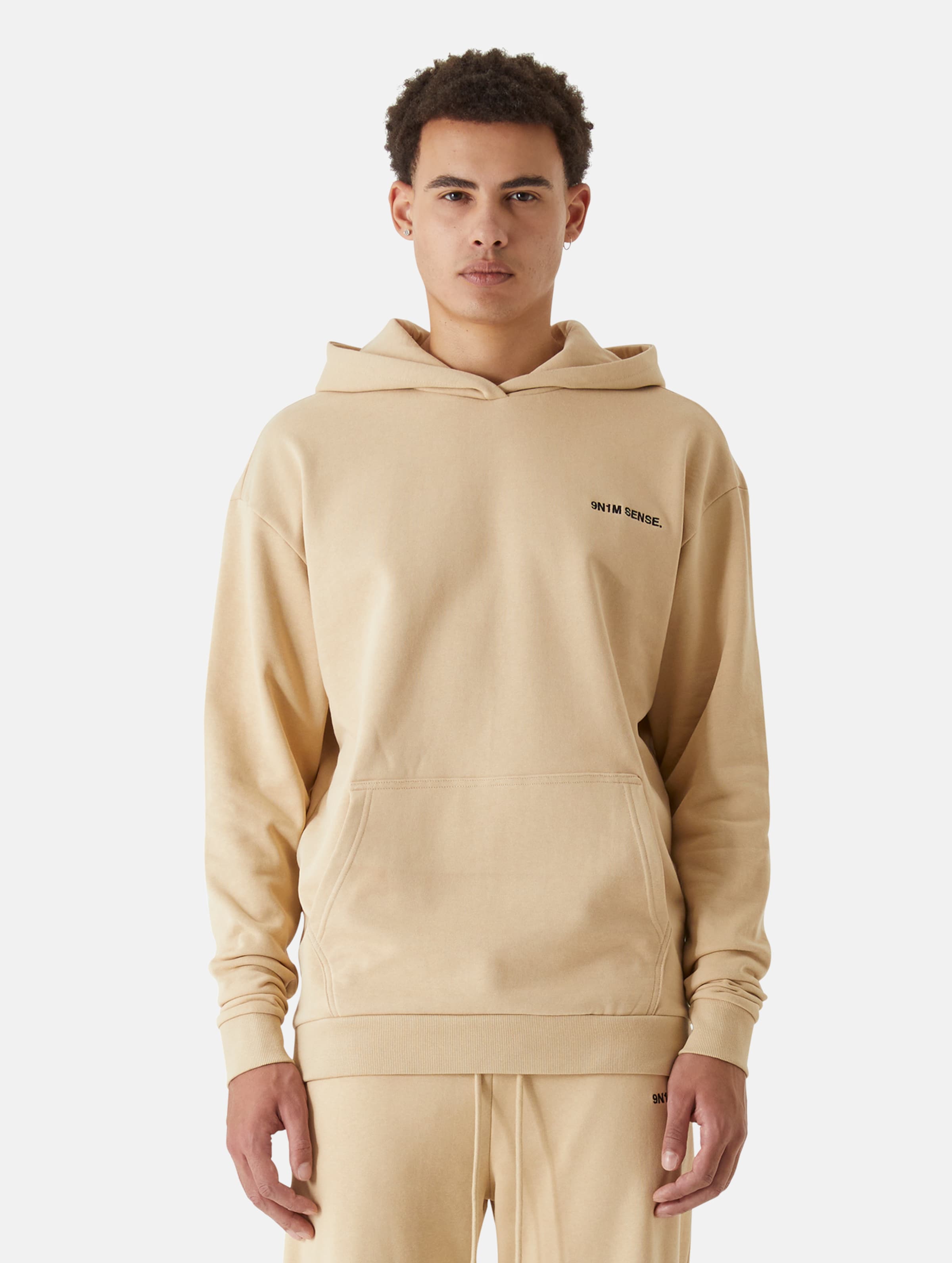 9N1M SENSE Sense Essential Hoodies Männer,Unisex op kleur beige, Maat XL