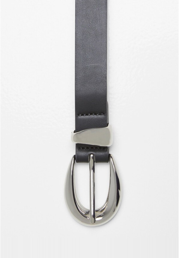 Chunky Buckle Loop Synthetic Leather-1