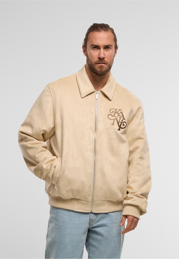 Kani Legacy Faux Suede Bowling Jacket-0