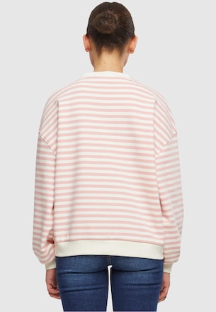 Ladies Oversized Striped Crewneck