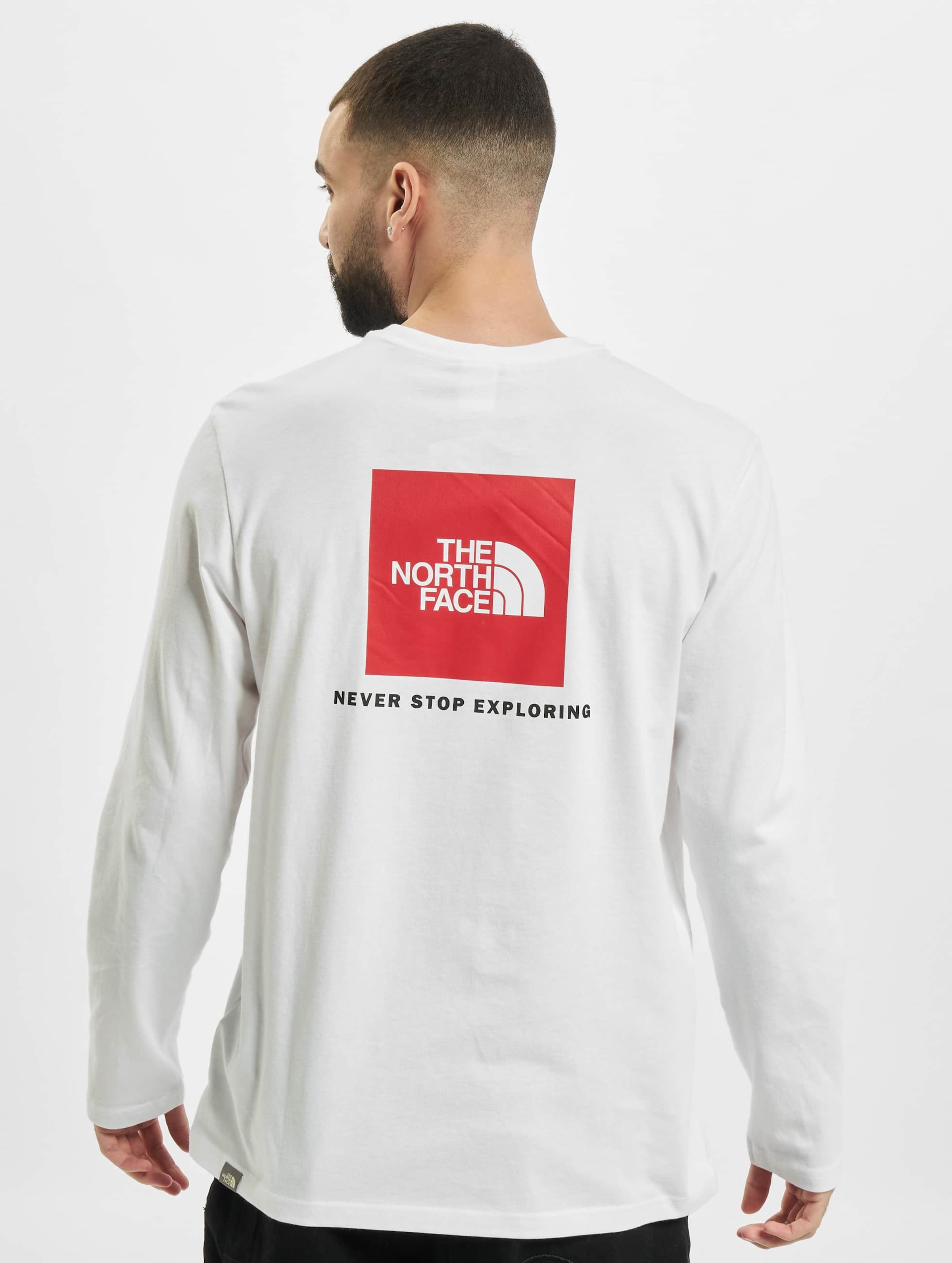 North face red 2024 box long sleeve