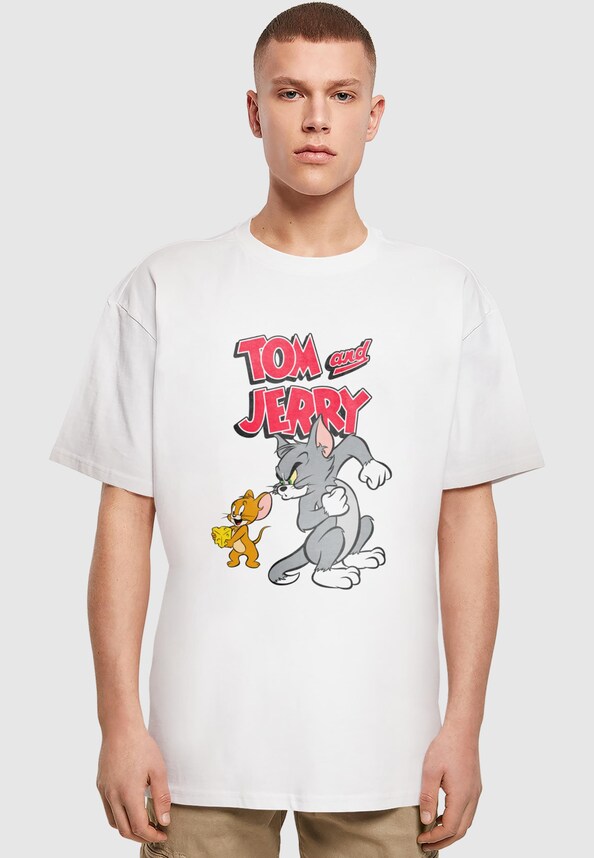 Tom and Jerry - Cheese Graphic Heavy Oversize Tee-0