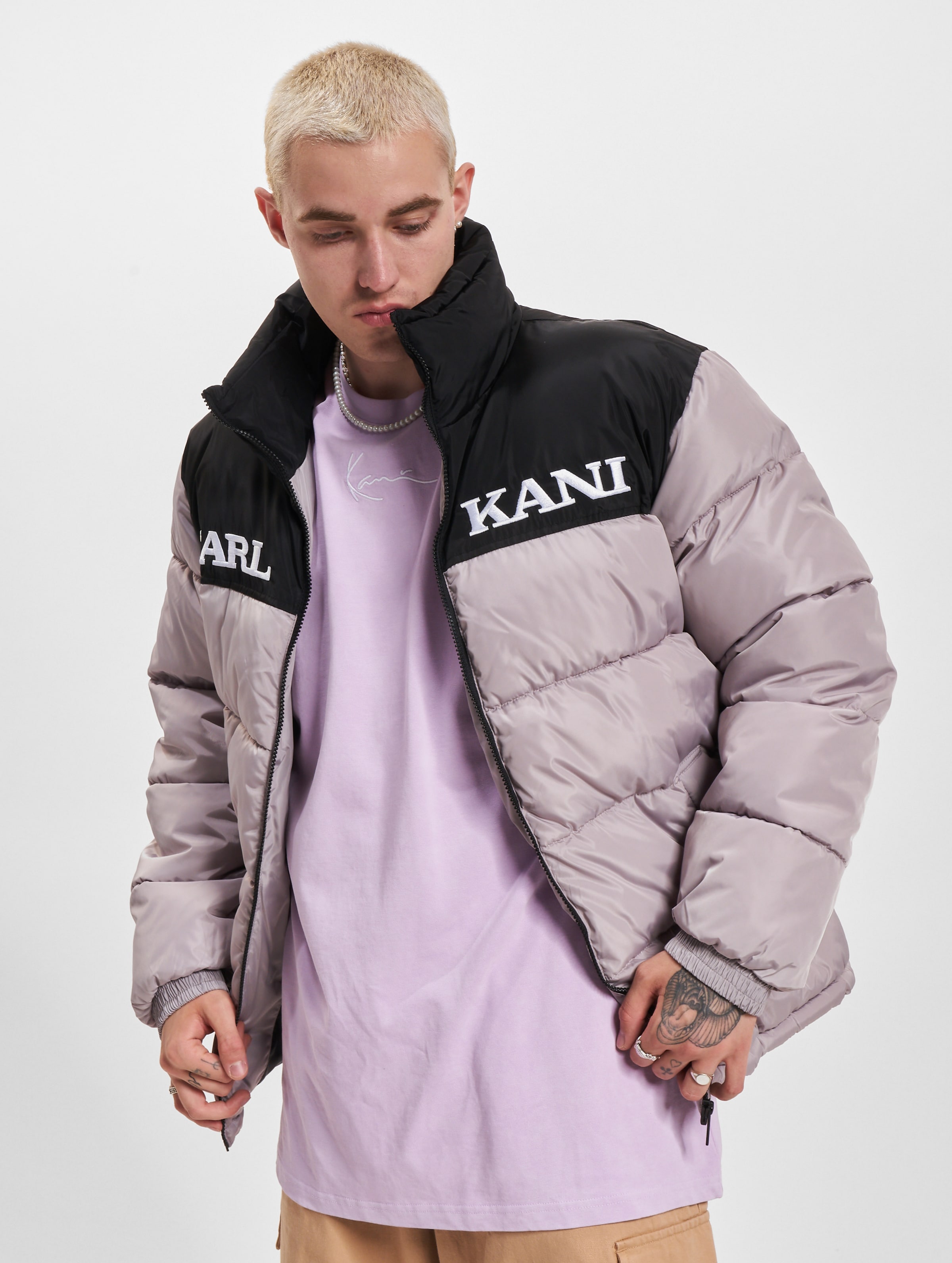 Karl Kani Retro Essential Puffer Jacket Mannen op kleur grijs, Maat M