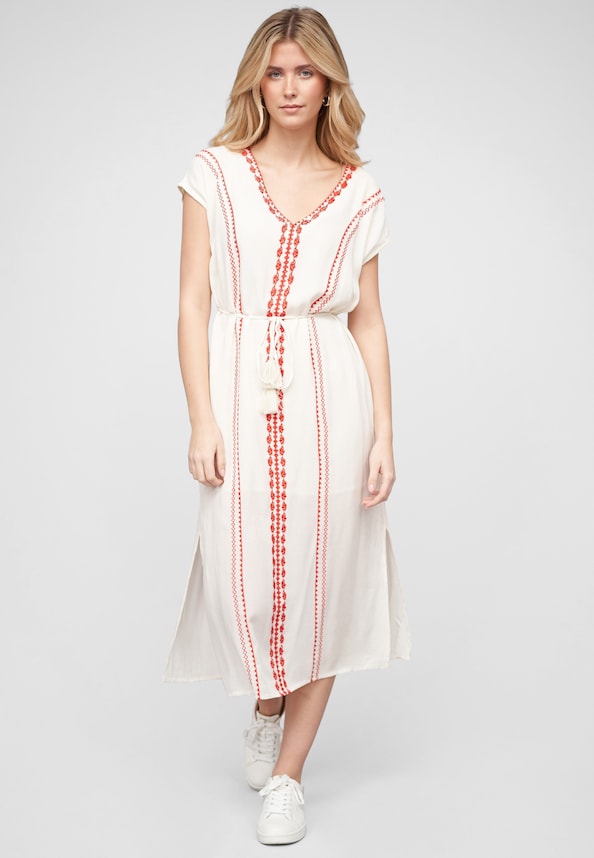 VIMICHELLE V-NECK MIDI DRESS/SU-0